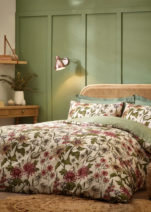 Wylder Nature Wallflower Traditional Floral Duvet Cover Set Natural - Single Image 4