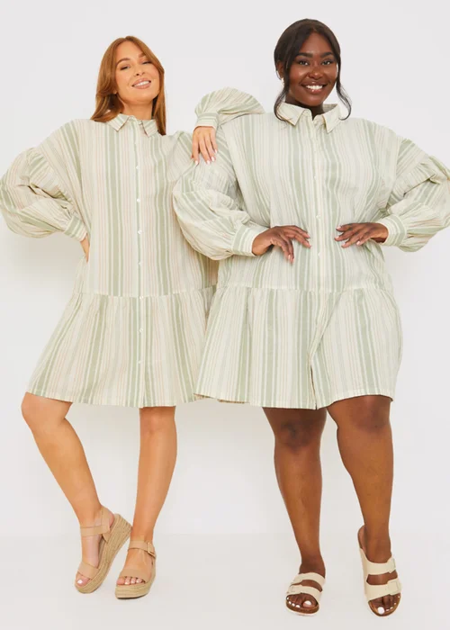 In The Green Stripe Shirt Dress - 20 Image 1