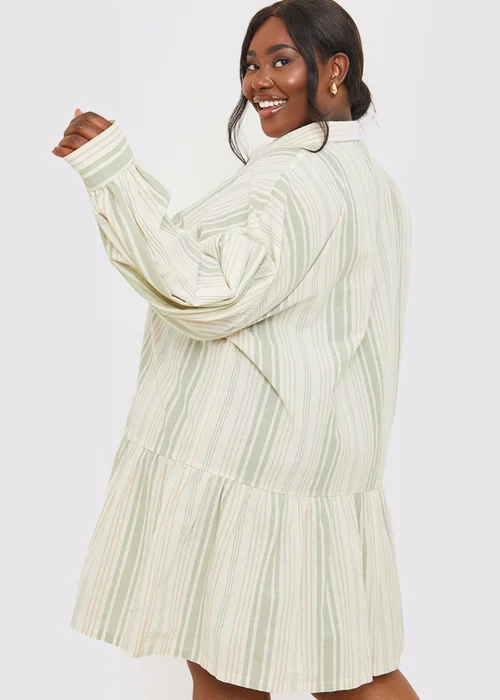 In The Green Stripe Shirt Dress - 20 Image 9