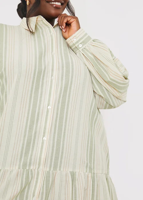 In The Green Stripe Shirt Dress - 20 Image 8