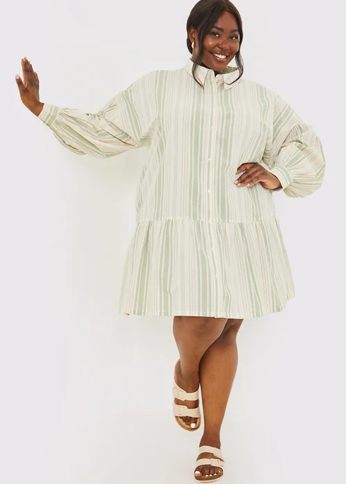In The Green Stripe Shirt Dress - 20 Image 7