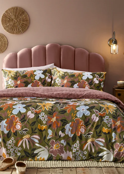 furn. Asterea Modern Floral Duvet Cover Set - Single Image 4