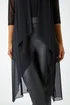 Roman Black 3/4 Sleeve Mesh Longline Kimono - Size 10 Image 3