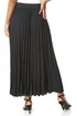 Roman Black Pleated Elastic Waist Maxi Skirt - Size 16 Image 2