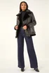 Roman Black Faux Fur Aviator Jacket - 16 Image 2