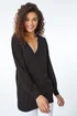 Roman Black V-Neck Stretch Jumper - Size 14 Image 4
