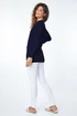 Roman Navy V-Neck Stretch Jumper - Size 16 Image 2