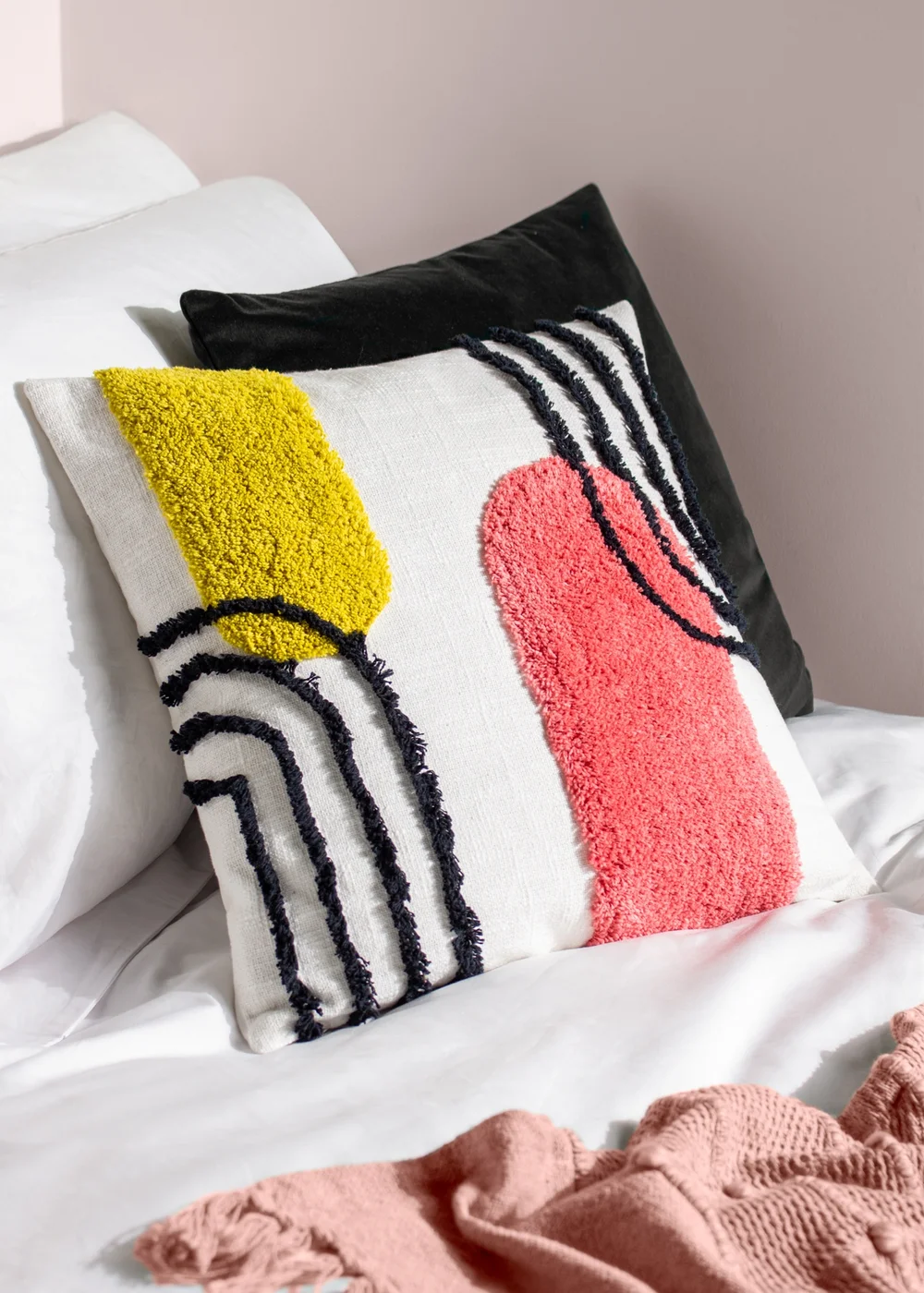 Heya Home Elmer Tufted Filled Cushion (45cm x 45cm x 8cm) - One Size Image 5