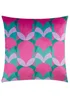 Heya Home Raeya Velvet Filled Cushion (45cm x 45cm x 8cm) Pink/Jade - One Size Image 2