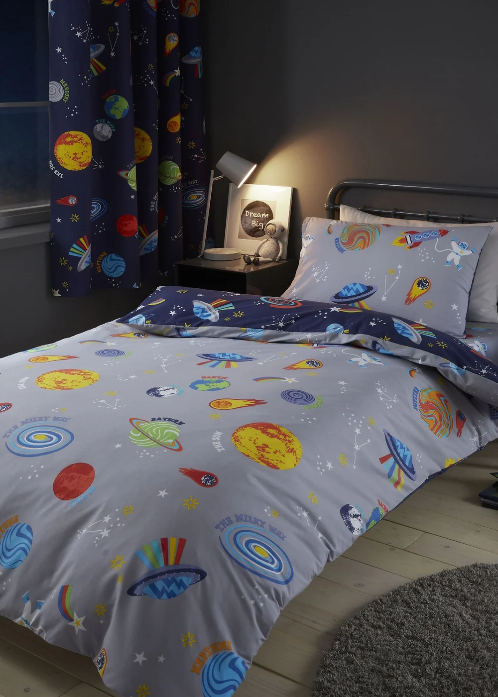 Catherine Lansfield Lost In Space Reversible Duvet Cover Set - Junior Image 2