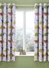 Catherine Lansfield Prehistoric Dinosaurs Fully Reversible Curtains Natural/Blue - 66W X 72D (168x183cm) Image 1