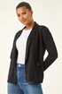 Roman Black Knitted Zip Detail Jacket - 20 Image 4