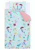 Catherine Lansfield Mermaid Reversible Duvet Cover Set - Single Image 5