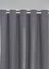 furn. Dawn 100% Blackout Thermal Eyelet Curtains Charcoal - ZAC Image 2