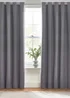 furn. Dawn 100% Blackout Thermal Eyelet Curtains Charcoal - ZAC Image 4