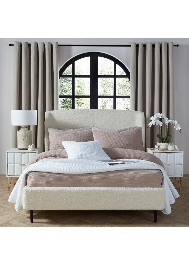 furn. Dawn 100% Blackout Thermal Eyelet Curtains Linen