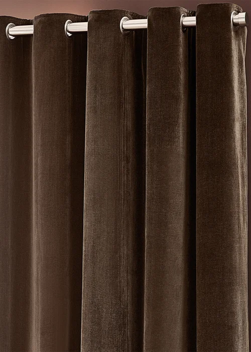 Yard Heavy Chenille Velvet Eyelet Curtains - 90W X 54D ( 229x137) Image 3