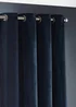 Yard Heavy Chenille Velvet Eyelet Curtains Navy - ZAC Image 3