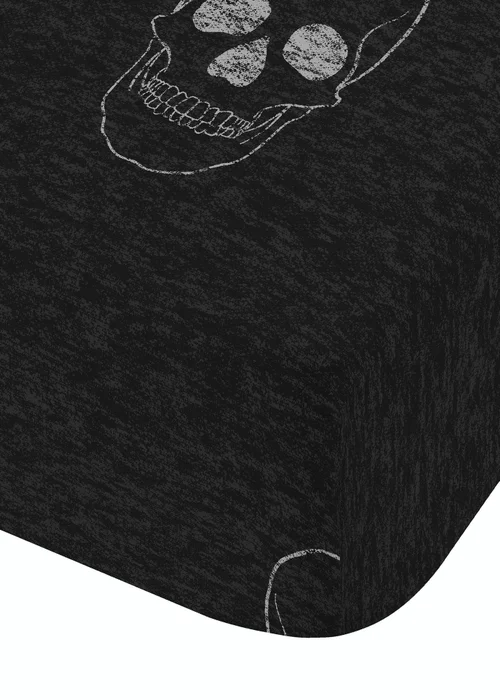 Catherine Lansfield Skulls Fitted Sheet - Fitted Single Image 2