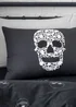 Catherine Lansfield Skulls Reversible Duvet Cover Set Grey - Single Image 3
