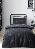 Catherine Lansfield Skulls Reversible Duvet Cover Set Grey - Single Image 2