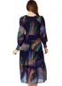 Izabel London Blue Feather Print Midi Smock Dress - 8 Image 4