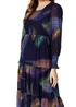 Izabel London Blue Feather Print Midi Smock Dress - 8 Image 3