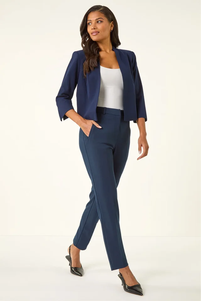 Roman Navy 3/4 Sleeve Rochette Jacket