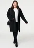 Izabel London Black Open Front Hooded Longline Cardigan - 12 Image 1