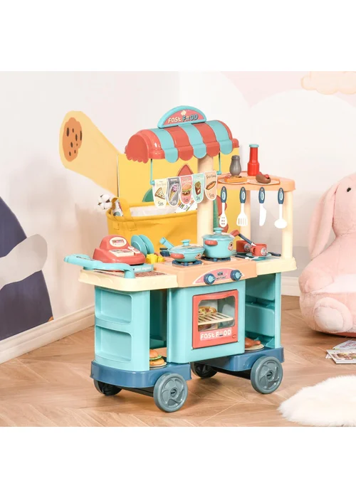 HOMCOM 50 Pcs Kids Kitchen Play Set - One Size Image 1