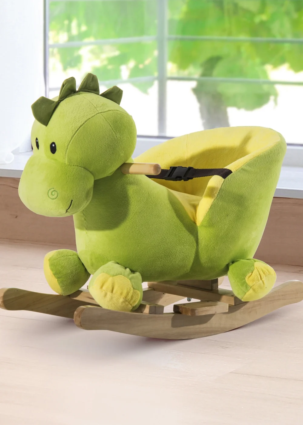 HOMCOM Kids Rocking Dinosaur Plush Toy - One Size Image 2
