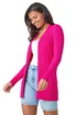 Roman Cerise Longline Stretch Ribbed Cardigan - Size 16 Image 1