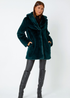 Roman Emerald Faux Fur Longline Coat - Size 14 Image 2