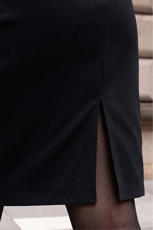 Roman Black Pull On Stretch Elastic Waist Pencil Skirt - 14 Image 4