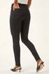Roman Black Zip Detail Stretch Trouser - 14 Image 4