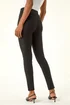 Roman Black Full Length Elastic Waist Stretch Trousers - 10 Image 3