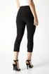 Roman Black Cropped Stretch Trouser Capri Leggings 3/4 Pedal Pushers - 14 Image 3