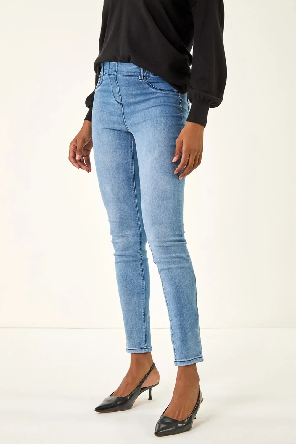 Roman Bright Blue 31'' Denim Stretch Jegging - 20 Image 1