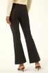 Roman Black Full Length Bootcut Elastic Waist Trouser - 20 Image 3