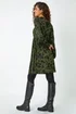 Roman Khaki Floral Contrast Trim Stretch Dress - 16 Image 3