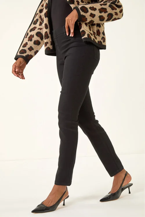 Roman Black 31'' Denim Stretch Jegging - 16 Image 4