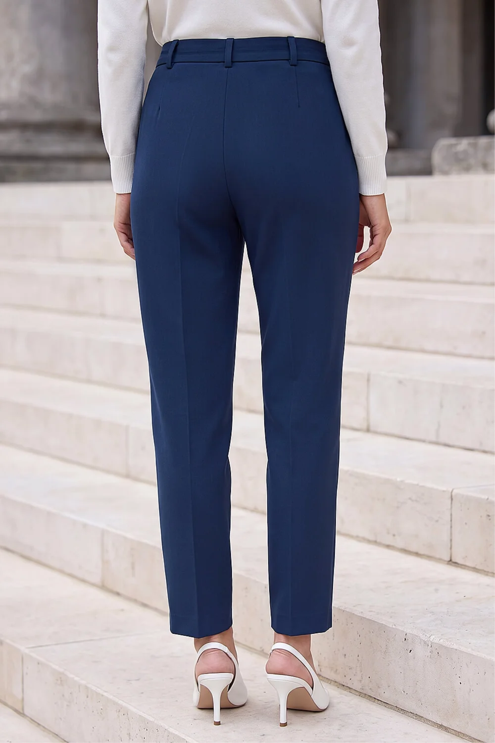 Roman Navy Short Straight Leg Stretch Trouser - 16 Image 3