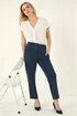 Roman Navy Short Straight Leg Stretch Trouser - 16 Image 1