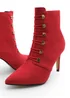 Where's That From Red Suede Blythe Pointed Toe Ankle Boots - Size 8 Image 2