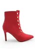 Where's That From Red Suede Blythe Pointed Toe Ankle Boots - Size 8 Image 1