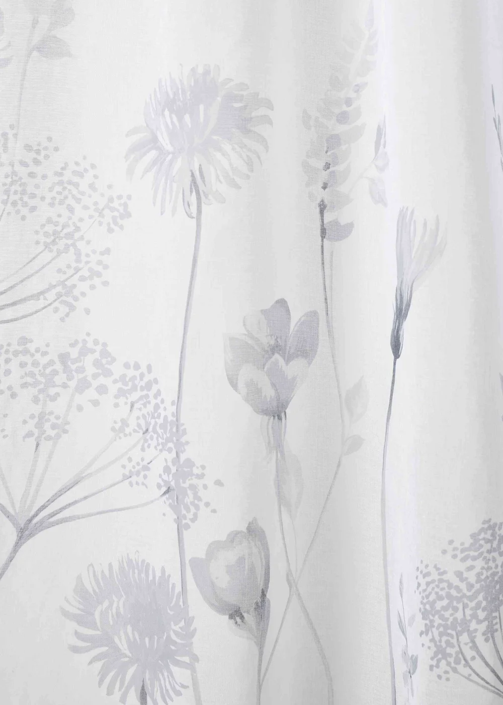 Catherine Lansfield Meadowsweet Floral Tab Top Voile Curtain Panel - 55W X 48D (140x122cm) Image 3