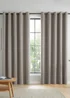 Catherine Lansfield Wilson Velvet Blackout Thermal Eyelet Curtains Grey - 90W X 90D (228x228cm Image 1