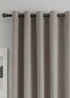 Catherine Lansfield Wilson Velvet Blackout Thermal Eyelet Curtains Grey - 90W X 90D (228x228cm Image 3