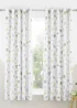 Catherine Lansfield Roarsome Animals Black Out Lined Eyelet Curtains Natural - 66W X 72D (168x183cm) Image 1