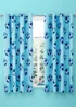 Catherine Lansfield Tie Dye Football Reversible Curtains Lilac Blue - 66W X 72D (168x183cm) Image 2